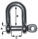 Shackle D - 4mm - Cast