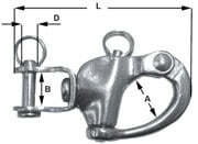 Shackle - Snap &amp; Swivel - 70mm