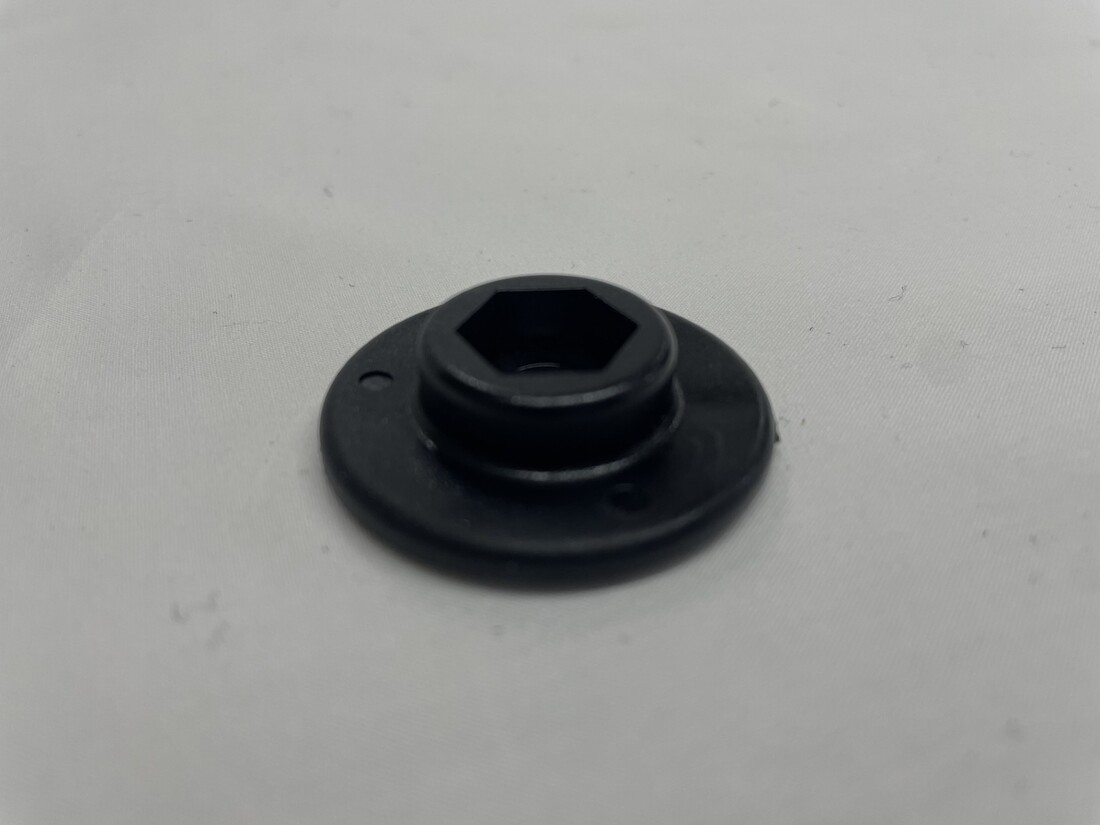 Nut - Hex Retainer - M6 (Black Nylon) Nut - Hex Retainer - M6 (Black Nylon)
